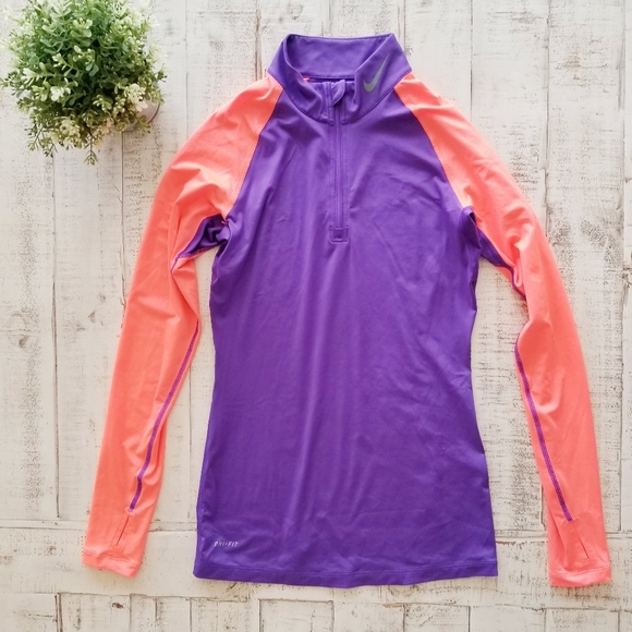 Nike Tops - Nike Pro Dri Fit Fitted Quarter Zip Long Sleeve